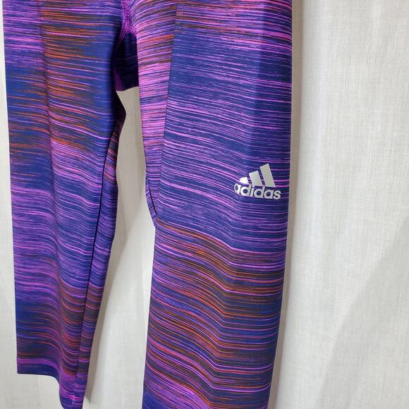 Adidas Climalite Capri Leggings - Purple/Blue, Small - Picture 2 of 7